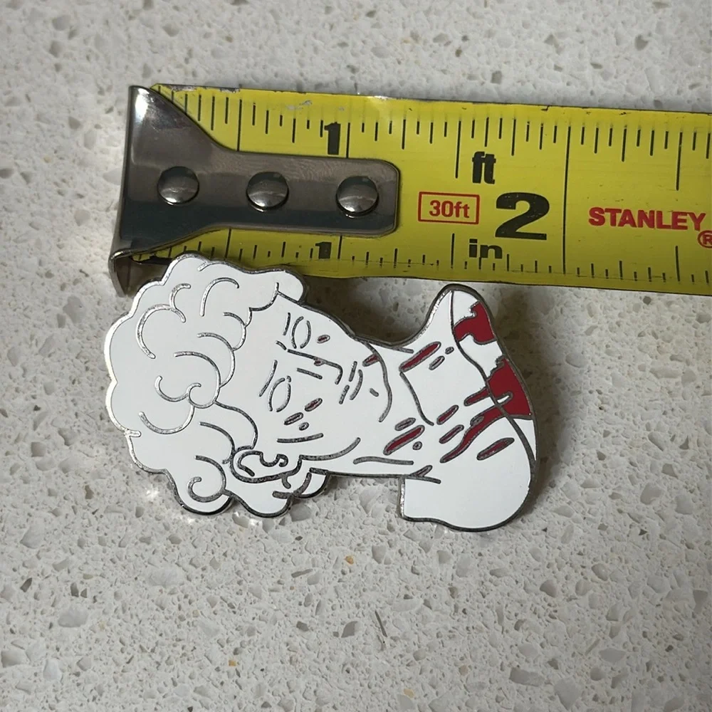 Shakespeare Julius Caesar bloody et tu, Brute? white silver enamel pin